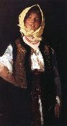 Nicolae Grigorescu Cheerful young Peasant oil painting